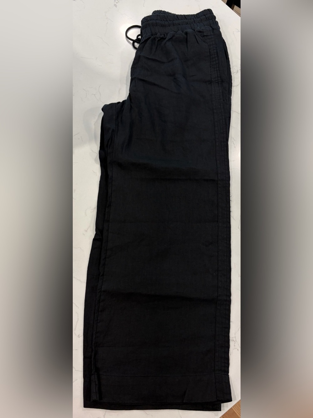 Quince Women’s Black Linen Blend Vest & Pants Outfit - Picture 4 of 7